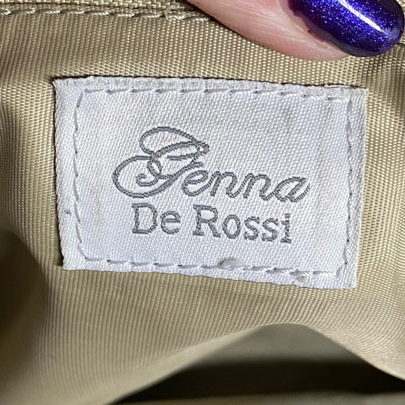Genna De Rossi Shoulder Bag Tan/Teal - Picture 4 of 5
